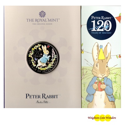 2022 BU £5 Coin Pack - Peter Rabbit - 120 Years  2022 BU £5 Coin Pack - Peter Rabbit - 120 Years
